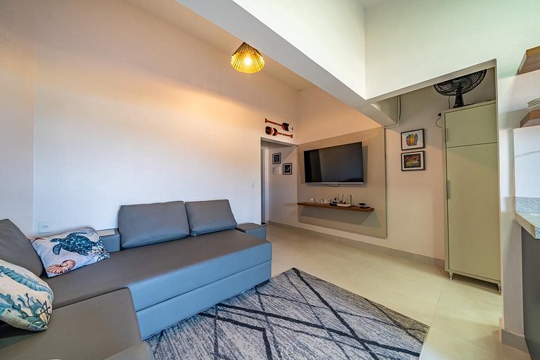 Loft Panorâmico Centro (4pes) 250m Mar, Frente Mar